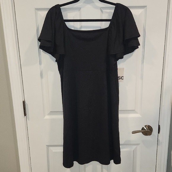 SO Dresses & Skirts - SO Black Mini Dress with Ruffle Sleeves